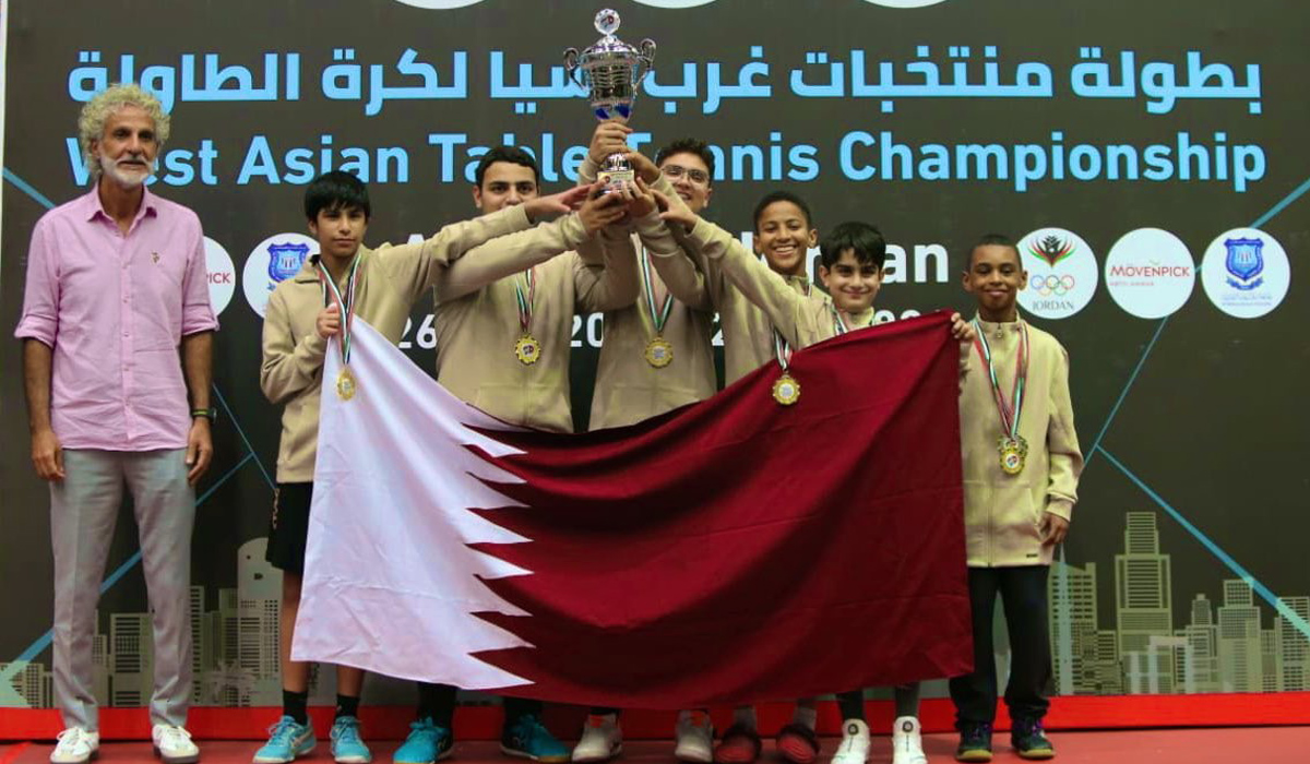 Qatari Table Tennis Delegation Win 6 Medals at Conclusion of  West Asian Championship